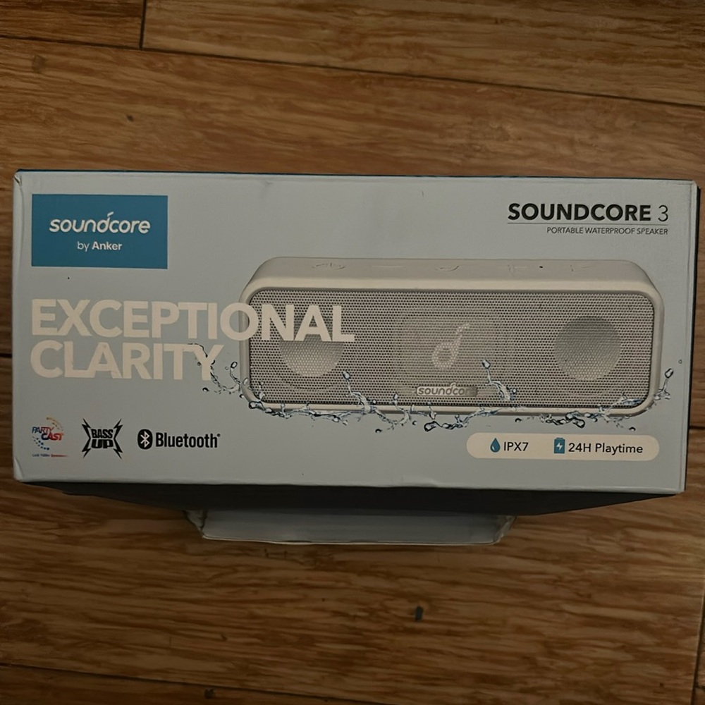 Soundcore 3 Portable Waterproof Speaker - White